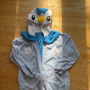 Blue Penguin Hooded Onesie